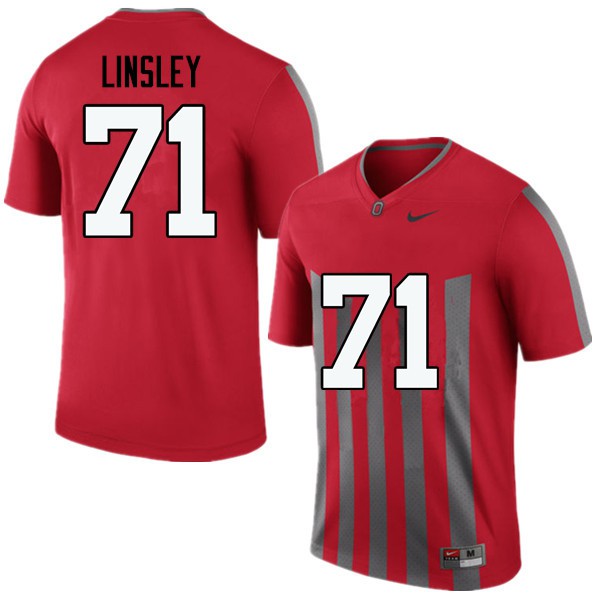 Ohio State Buckeyes #71 Corey Linsley Men Player Jersey Throwback